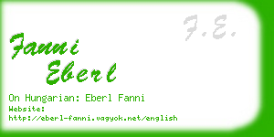 fanni eberl business card